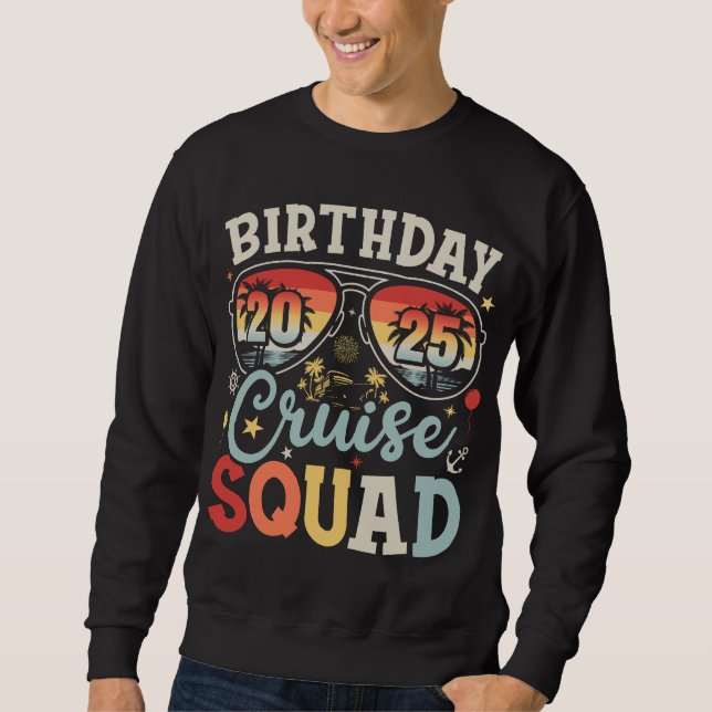 Moletom Homens de Combate Familiar do Birthday Cruise Squa (Frente)