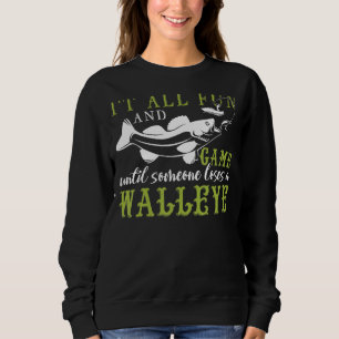 Moletom Homens de Pesca da Água fresca Walleye Mulheres Cr