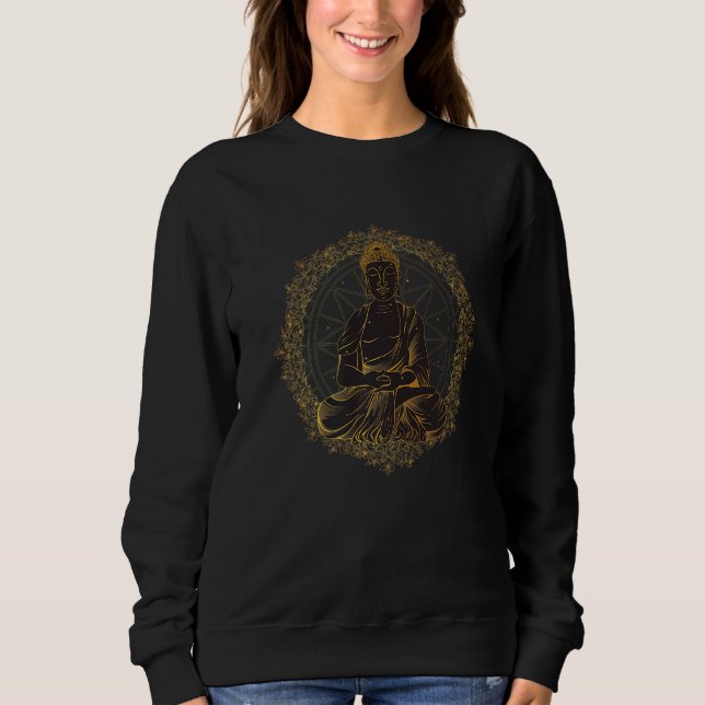 Moletom Homens E Mulheres Exclusivos De Yoga Chakra Buddha (Frente)