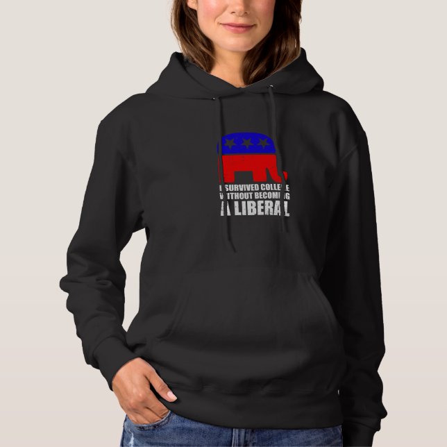 Moletom Homens Eu Sobrevivi à Faculdade Sem Me Tornar um L (Frente)
