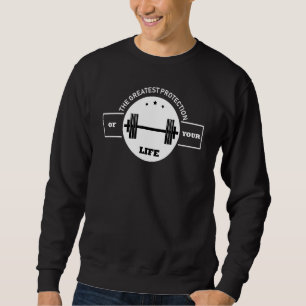 Moletom Homens O Maior Ginásio Squa Powerlifter Fitness