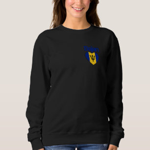 Moletom Homens Orgulham Mapa de Bandeira de Barbados Souve