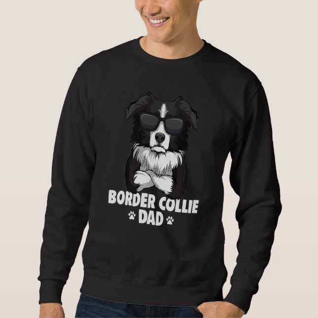 Moletom Homens Pai de Cachorro Border Collie (Frente)
