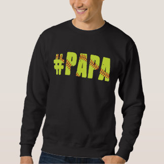 Moletom Homens Retro-Dia de os pais Com Softball Papa Soft