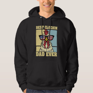Moletom Homens Retro Melhor Pai Cluckin Sempre Pai de Fran