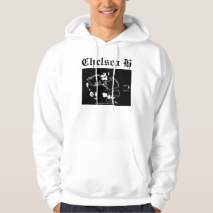 Moletom Homens/senhoras brancos Hoody (parte dianteira do