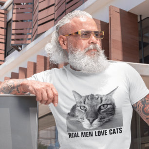 Moletom Homens Verdadeiros Adoram Gatos, T-shirts De Gato