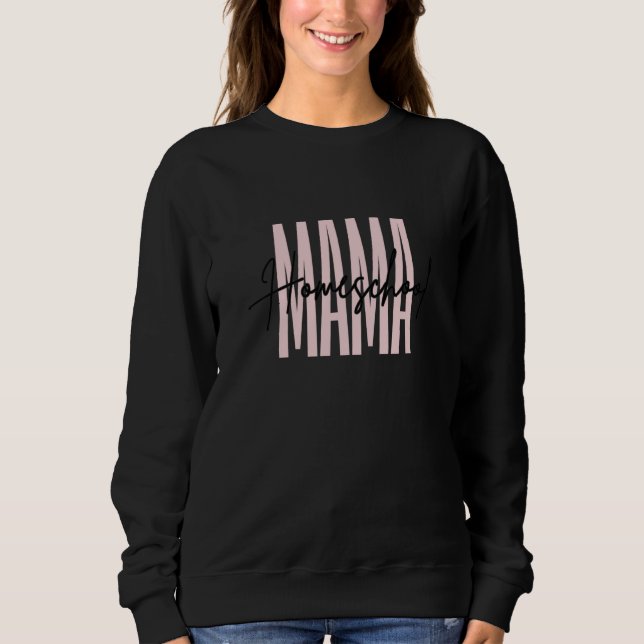 Moletom Homeschool MAMA Pink and Black (Frente)