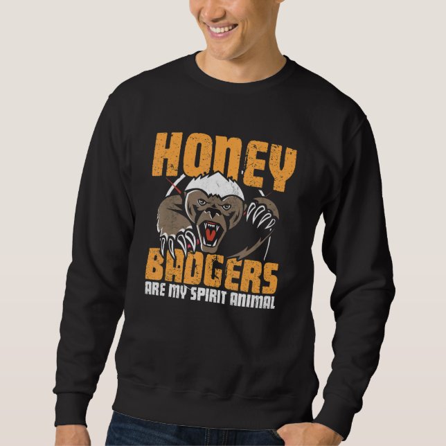 Moletom Honey Badgers My Spirit Animals  Honey Badger   (Frente)
