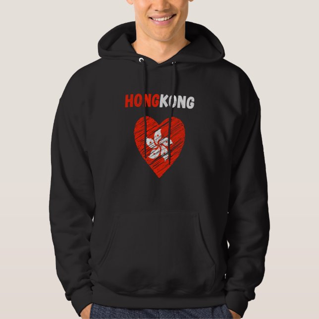 Moletom Hong Kong Flag Holiday Hong Kong Heart Hongkonger  (Frente)