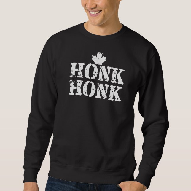 Moletom Honk Honk Canadian Truckers Rule Canadá Engraçado  (Frente)