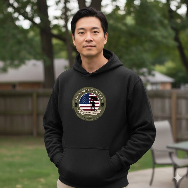 Moletom Honrar os Caídos Defender os Vivos 250º EUA (Premium 250th Anniversary Hoodie: A bold tribute to American bravery and lasting freedom.)
