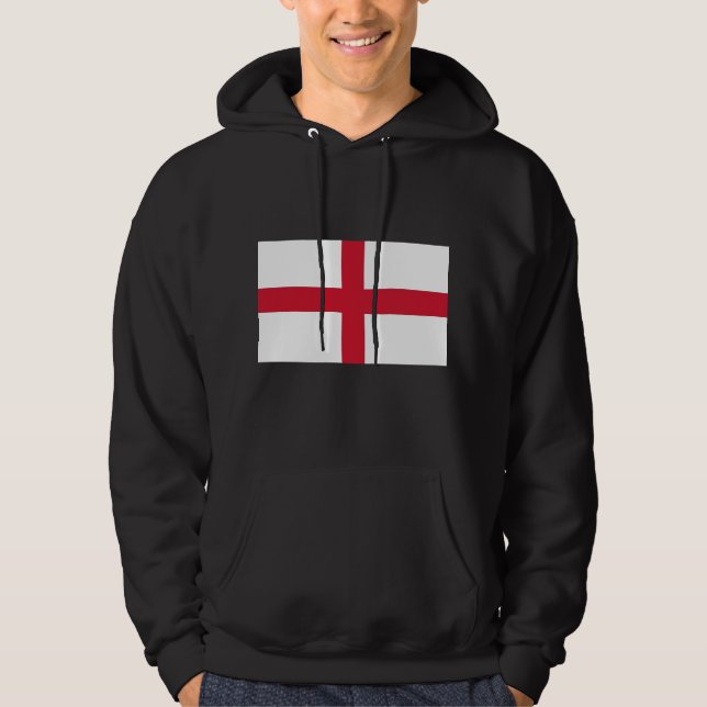 Moletom Hooded Sweatshirt with Flag of England (Frente)