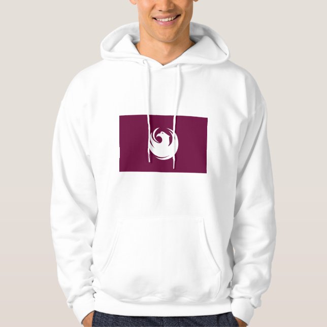 Moletom Hooded Sweatshirt with Flag of Phoenix City, USA (Frente)