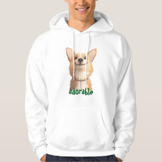Moletom Hoodie Adorable Dog Illustration - Perfeito para P