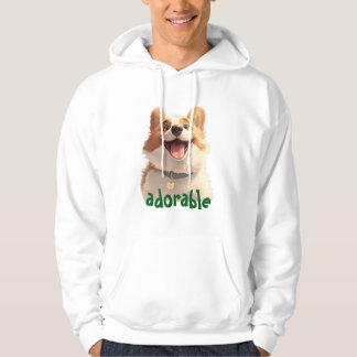 Moletom Hoodie Adorable Dog Illustration - Perfeito para P