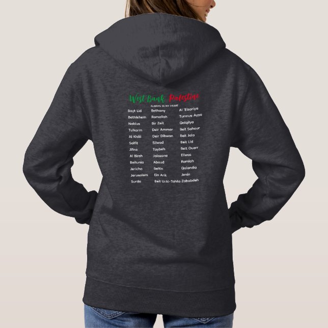 Moletom Hoodie Adulto das Cidades da Cisjordânia (Verso)