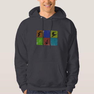 Moletom Hoodie afligido da snowboarding
