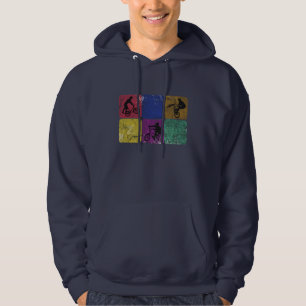 Moletom Hoodie afligido do motociclista do estilo livre