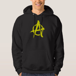 Moletom Hoodie amarelo escovado da anarquia