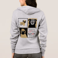 Hoodie americano do roupa das mulheres dos Pugs do
