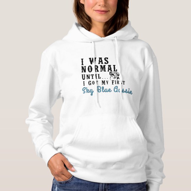 Moletom Hoodie australiano dos azul-céu - 2016 - rotulação (Frente)