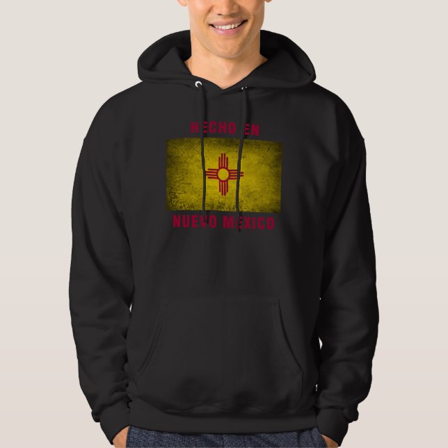 Moletom Hoodie - bandeira do en Nuevo México de Hecho (Frente)