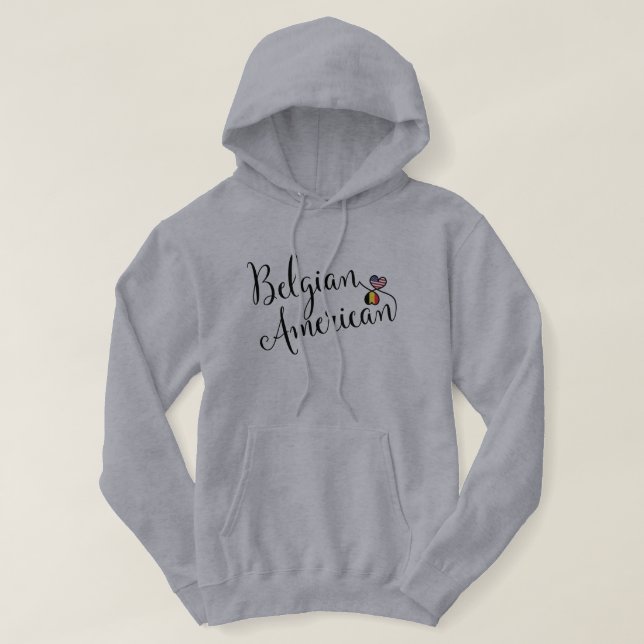 Moletom Hoodie Belga American Entwinted Hearts (Frente do Design)