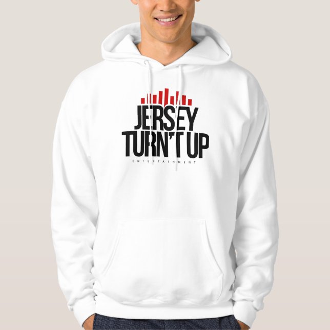 Moletom Hoodie branco com design ascendente de Turn't do (Frente)