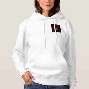 Moletom Hoodie branco do fecho de correr das mulheres da