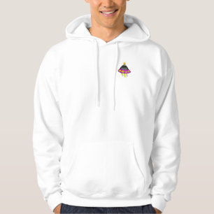 Moletom Hoodie branco do fecho de correr dos homens