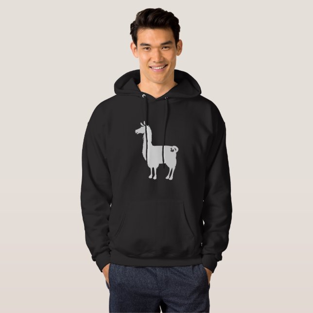 Moletom Hoodie branco do lama (Frente Completa)