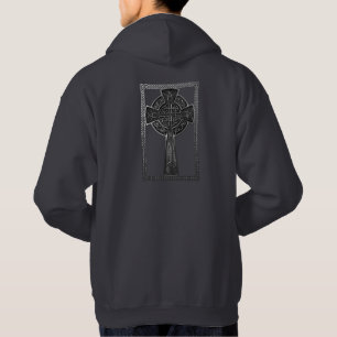 Moletom Hoodie cinzento da cruz celta