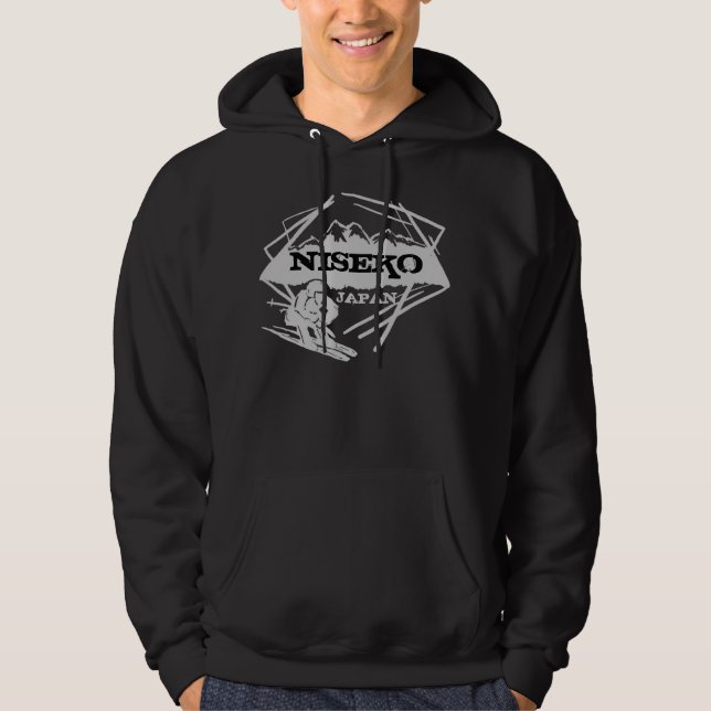 Moletom Hoodie cinzento preto das caras da arte do (Frente)