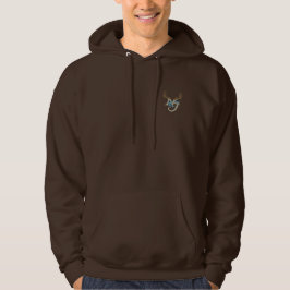 Moletom Hoodie com logotipo na parte dianteira e na parte