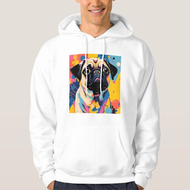 Moletom Hoodie com Pug (Frente)