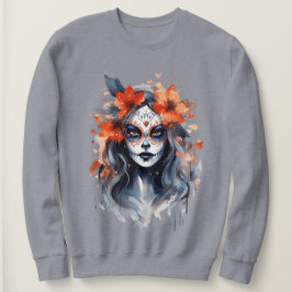 Moletom Hoodie com uma bruxa fofa para o Halloween