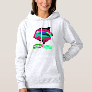 Moletom Hoodie cor-de-rosa de néon da passa palavra