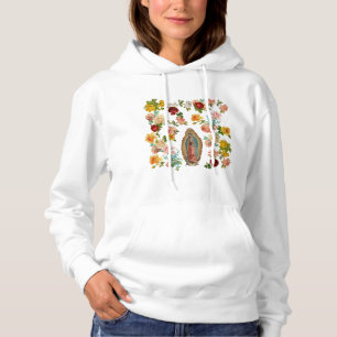 Moletom Hoodie cor-de-rosa do Guadalupe das mulheres