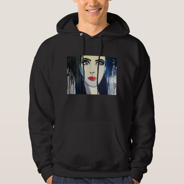 Moletom Hoodie da arte do apoio (Frente)