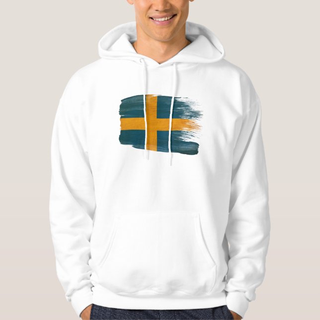 Moletom Hoodie da bandeira da suecia (Frente)