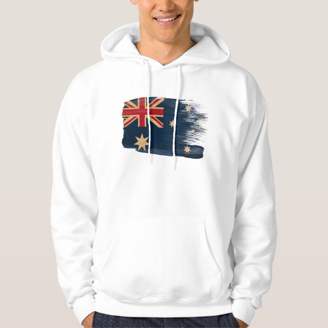 Moletom Hoodie da bandeira de Austrália (Frente)