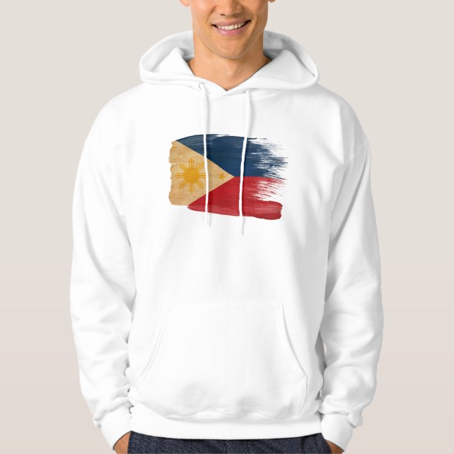 Moletom Hoodie da bandeira de Filipinas (Frente)