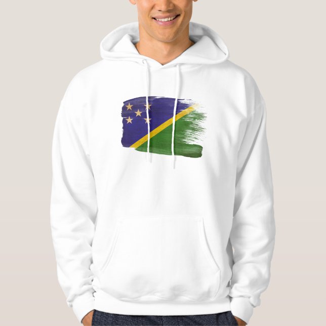 Moletom Hoodie da bandeira de Solomon Island (Frente)