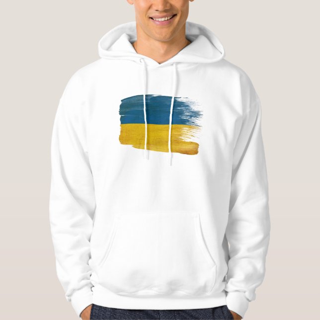 Moletom Hoodie da bandeira de Ucrânia (Frente)