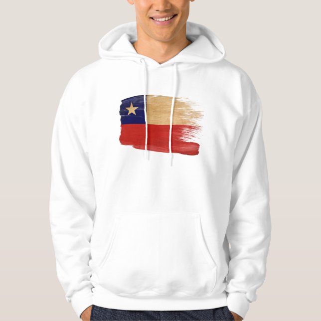 Moletom Hoodie da bandeira do Chile (Frente)