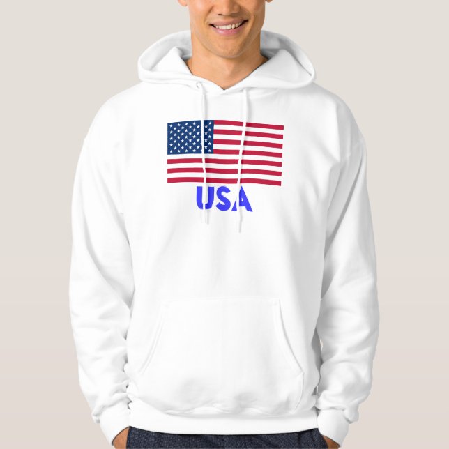 Moletom Hoodie da camisola da bandeira dos EUA (Frente)