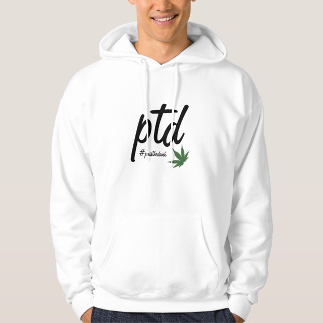 Moletom Hoodie da camisola do #passthedank de PTD (Frente)