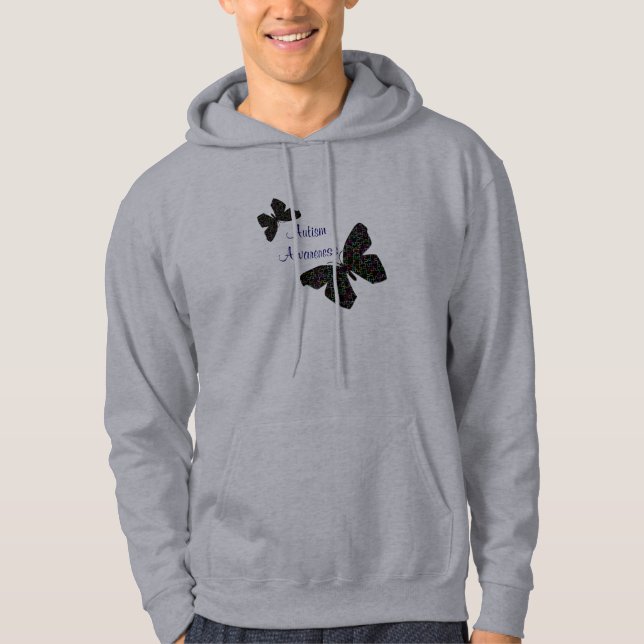 Moletom Hoodie da consciência do autismo (Frente)