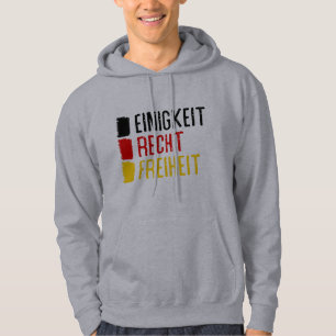 Moletom Hoodie da divisa de Einigkeit Recht Freiheit